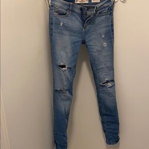 hollister skinny jeans medium wash